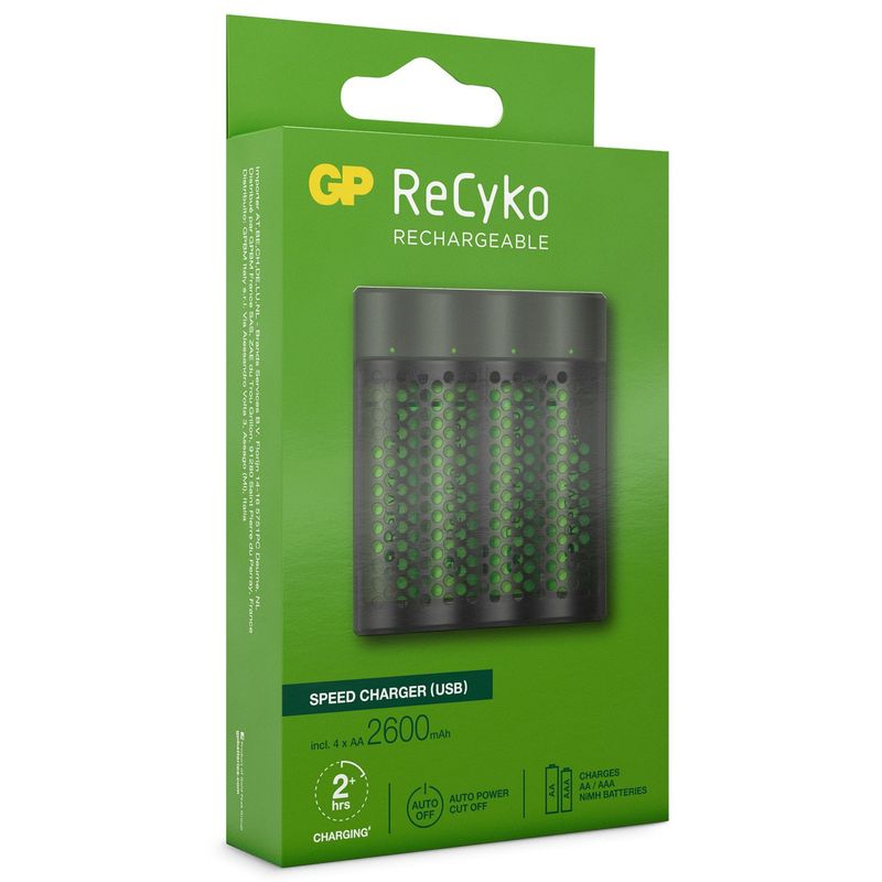 ReCyko M451 Laddare USB + 4xAA 2600mAh