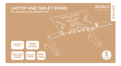 DELTACO Office Adjustable Laptop desk