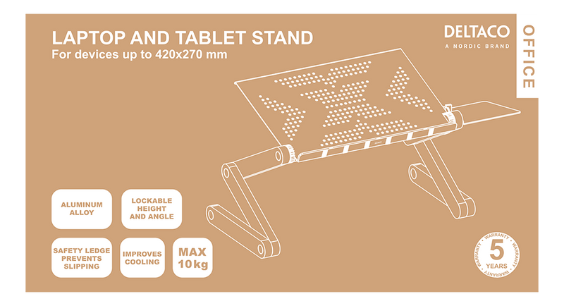 DELTACO Office Adjustable Laptop desk