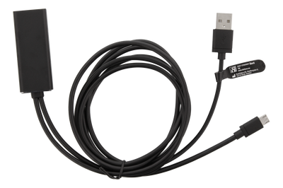 DELTACO Ethernet Adapter for ChromeCast, USB, RJ45, Black