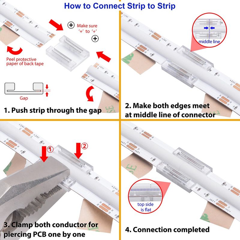 LED-skarv - 12mm - 4-pin RGB - COB - IP20