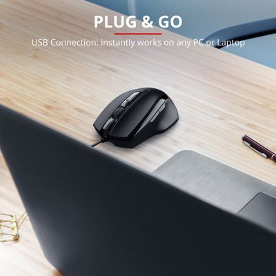 The Voca Comfort mouse is a versatile and ergonomic device designed for maximum comfort and ease of use. Its sleek and compact design fits comfortably