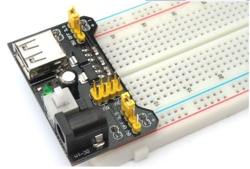 Breadboard power supply - assembled 3.3V/5V output