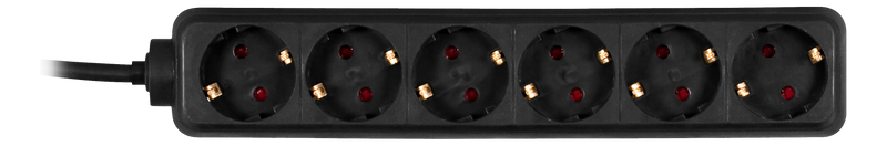 Grenuttag 10m 6xCEE 7/4 1xCEE 7/7, svart