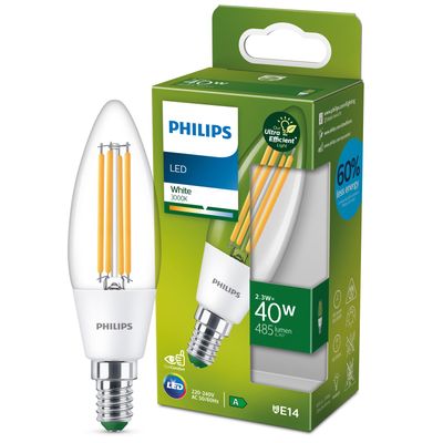 LED E14 Kron 40W Klar 485lm Energiklass A