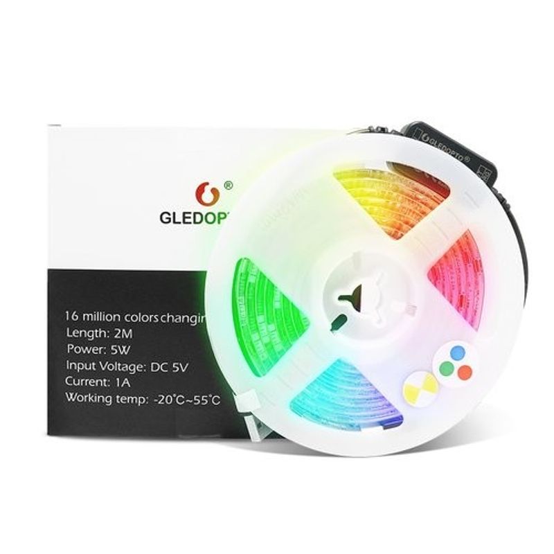FYND Ljusslinga för utomhusbruk - RGB-CCT - 2m - ZigBee - Gledopto