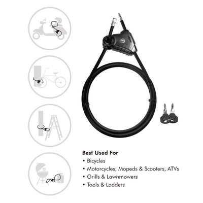 Cable safety lock, adjustable