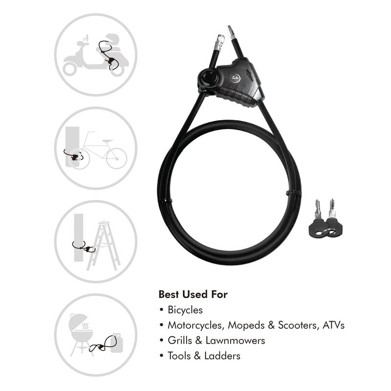 Cable safety lock, adjustable