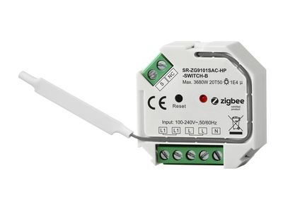 Inbyggnadsrelä 16A - 1-kanal med Zigbee
