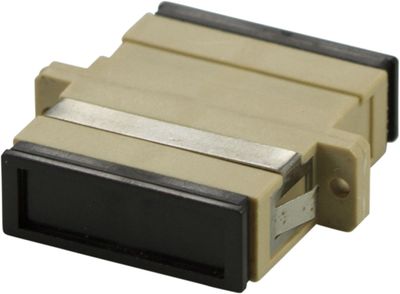 DELTACO snap-in skarvdon för fiber, 2xSC-SC, Multimode, duplex, beige