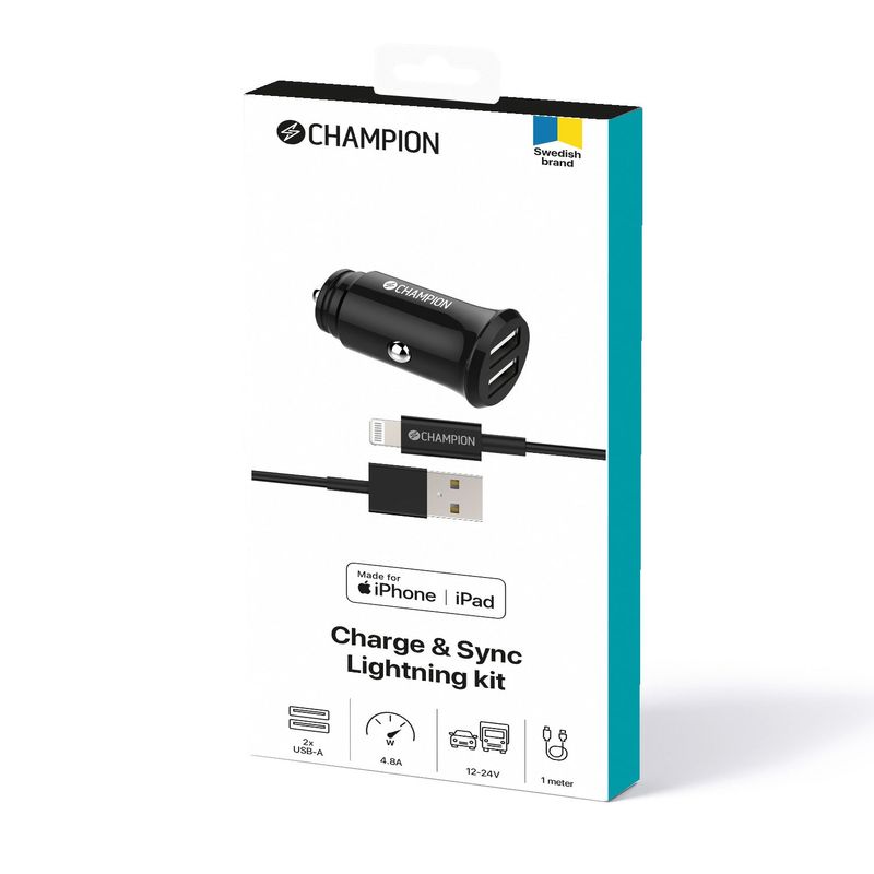 Ladd&Synk Kit Lightning Bil Svart

Charge&Sync Kit for Lightning Car - Black