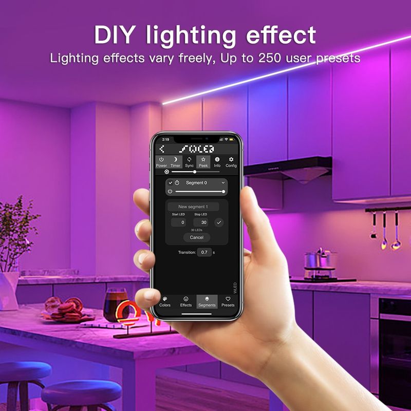 ESP32 WLED Digital LED Strip Controller Mic | Micro - B Port