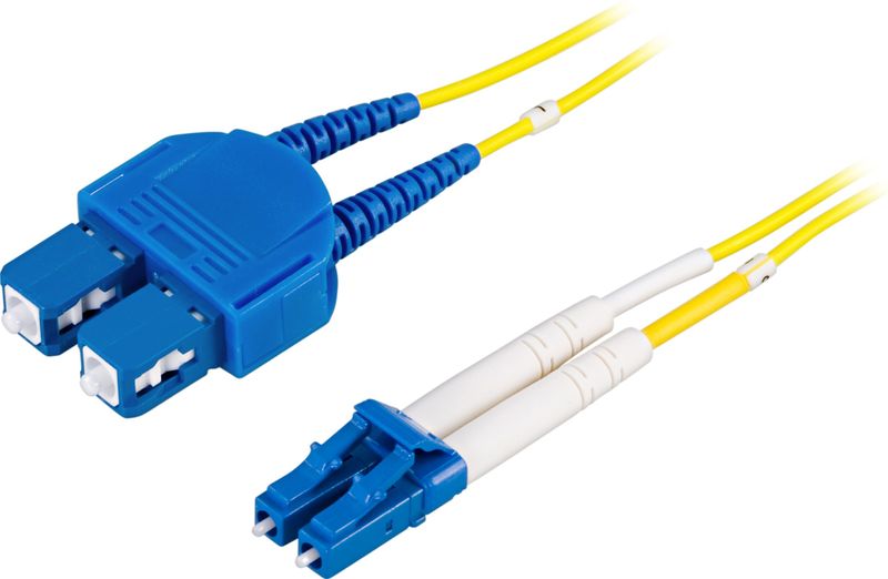 DELTACO Fiberkablage LC - SC, duplex, singlemode OS2, 10m