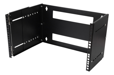 DELTACO 19” väggstativ med justerbart djup, 6U, 35kg last