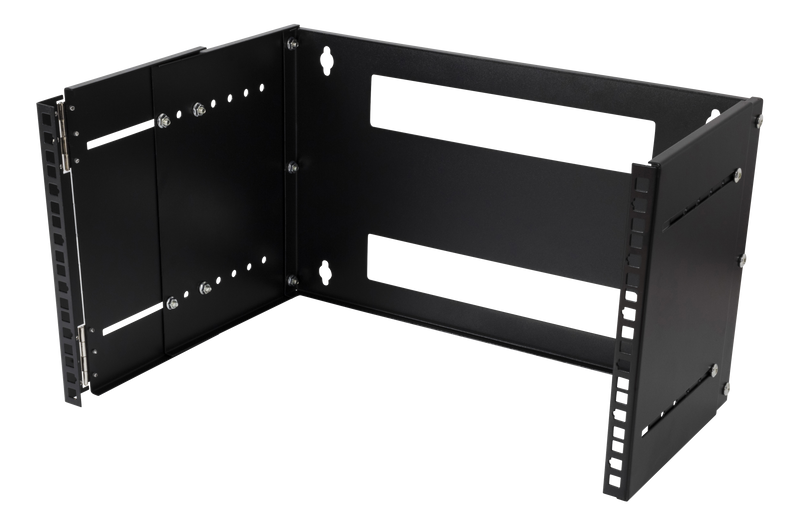 DELTACO 19" wall mount rack with adjustable depth, 6U, 35kg load