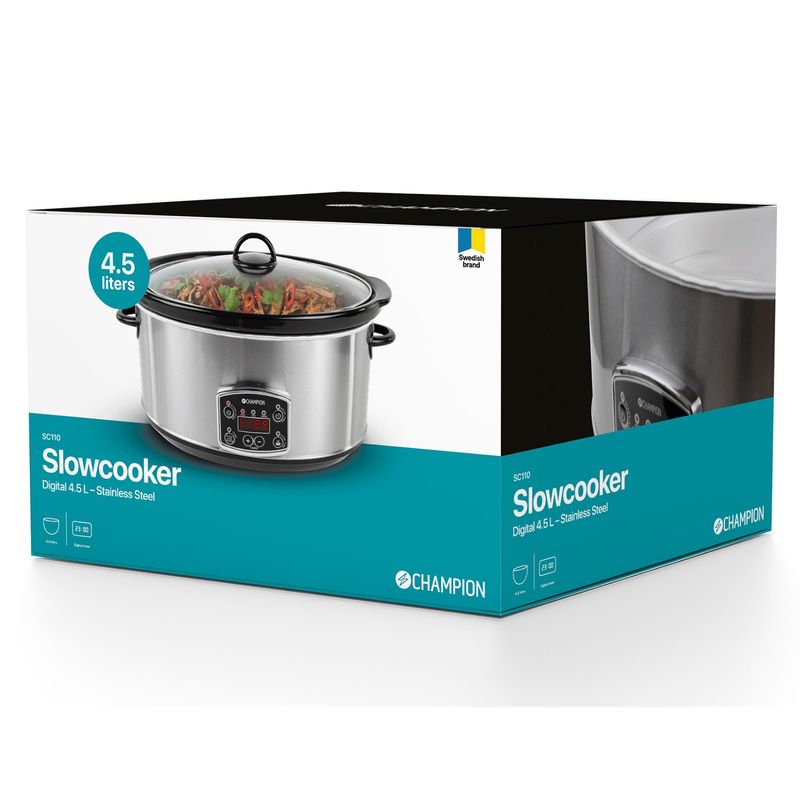 Slowcooker 4,5L Rostfri