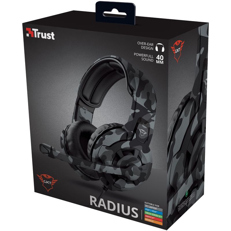 GXT 411K Radius Gaming Headset Black Camo