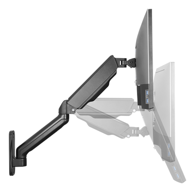 DELTACO Office, Singel wall, gas spring, 17"-32",2-9kg,75x75-100x100DE