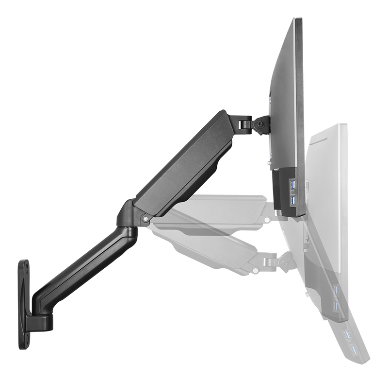DELTACO Office, Singel wall, gas spring, 17"-32",2-9kg,75x75-100x100DE