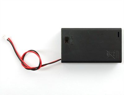 3 x AAA Battery Holder with On/Off Switch and 2-Pin JST.