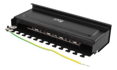 DELTACO Patchpanel, 8xRJ45, Cat6a, väggmonterbar, 10Gbps, svart