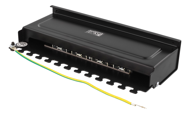 DELTACO Patchpanel, 8xRJ45, Cat6a, väggmonterbar, 10Gbps, svart