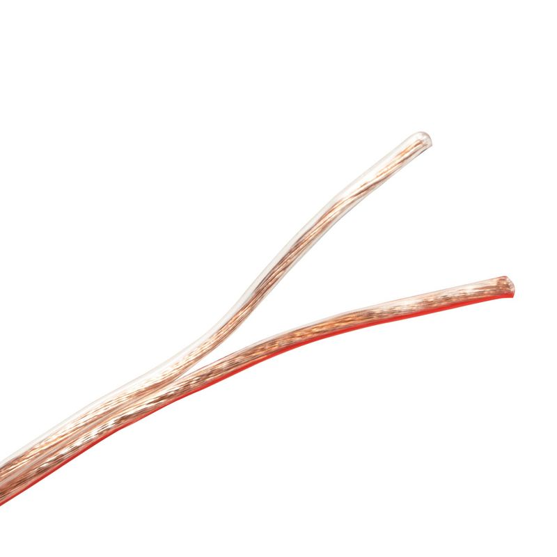 Högtalarkabel 2x0,75 25m Transparent