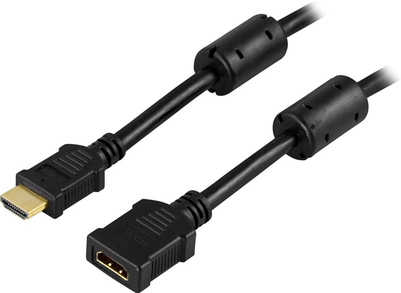 HDMI förlängningskabel 3m, 4K 30Hz, svart