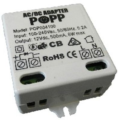 External Power Supply for Popps Smoke Detector (12V DC 0.5A)
