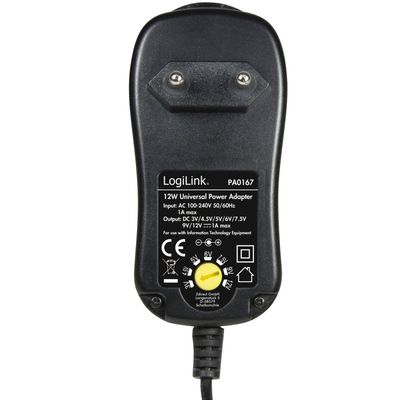 Nätadapter 230V-> 3-12V 1A 12W