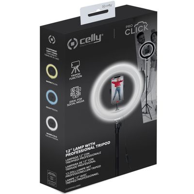 CLICKRINGUSB 12" Ringlampa med 1,6m Tripod