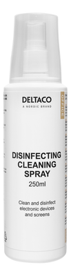 DELTACO Office Disinfecting Cleaning Spray, 250 ml