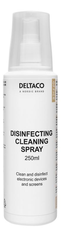 DELTACO Office Disinfecting Cleaning Spray, 250 ml