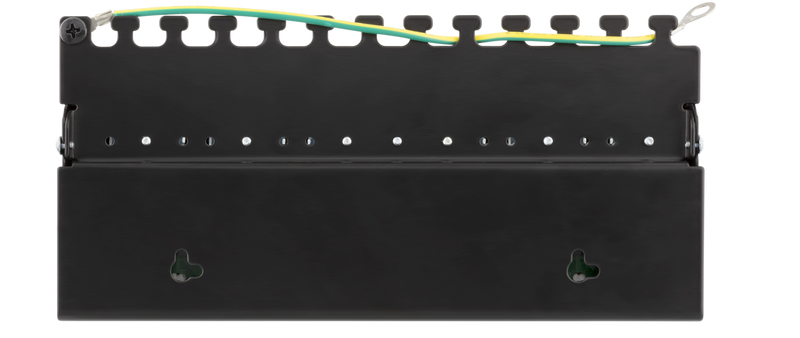 DELTACO Patchpanel, 12xRJ45, Cat6a, väggmonterbar, 10Gbps, svart