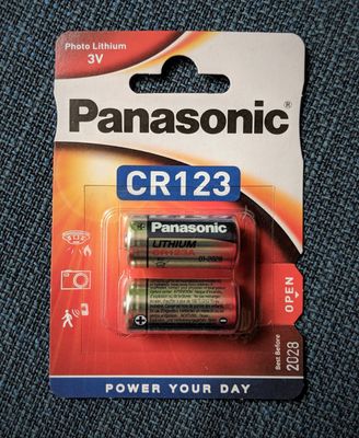 Batteri Lithium 3V CR123A 2-pack