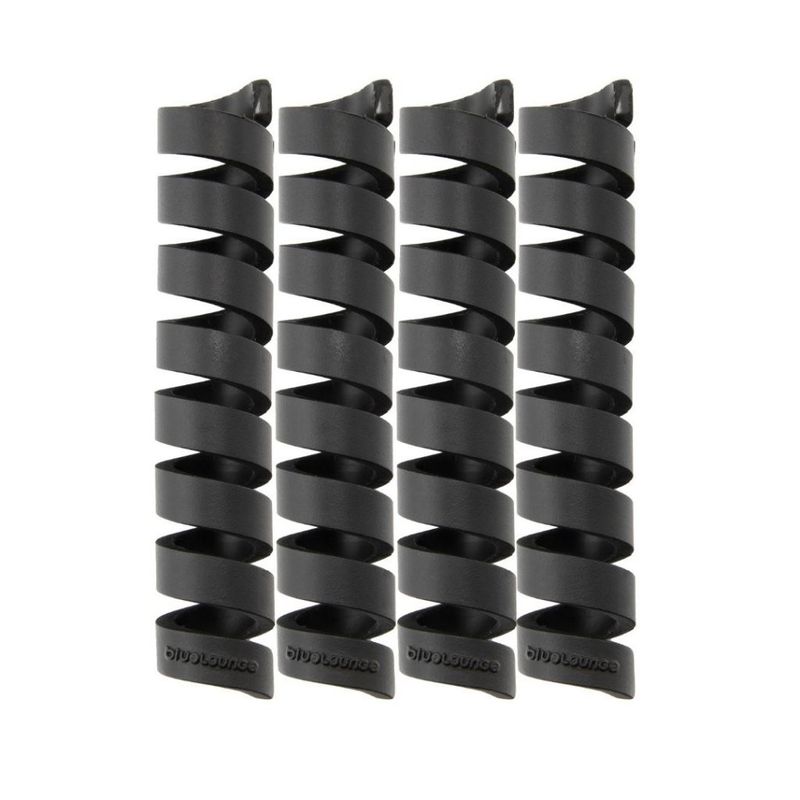 Bluelounge CableCoil 4-pack - Svart - Ordnar dina kablar prydligt och håller dem samlade.