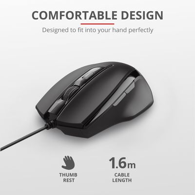 The Voca Comfort mouse is a versatile and ergonomic device designed for maximum comfort and ease of use. Its sleek and compact design fits comfortably