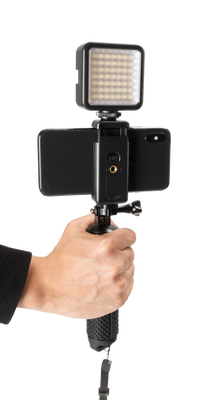 Vlogg-hållare med LED-belysning