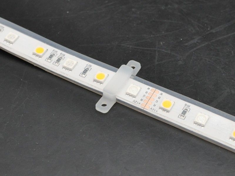 Silicone clip for LED strip with silicone tubing - 10 pack