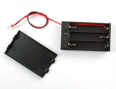 3 x AAA Battery Holder with On/Off Switch and 2-Pin JST.