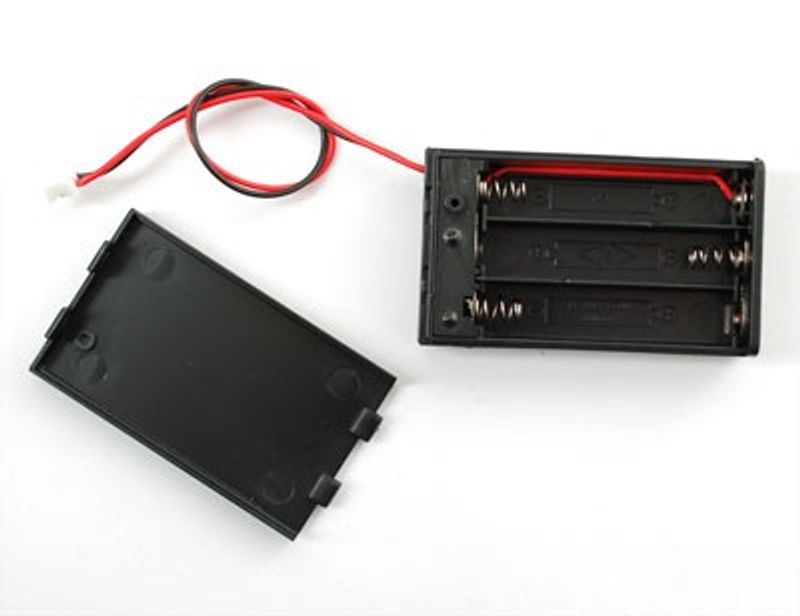 3 x AAA Battery Holder with On/Off Switch and 2-Pin JST.
