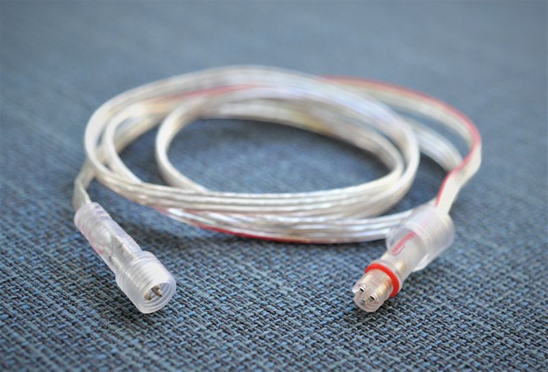 Förlängningskabel 3-polig, vattentäta kontakter - 1m