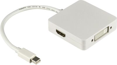 Mini DisplayPort to DVI-I/HDMI/DisplayPort, Ultra HD at 30Hz