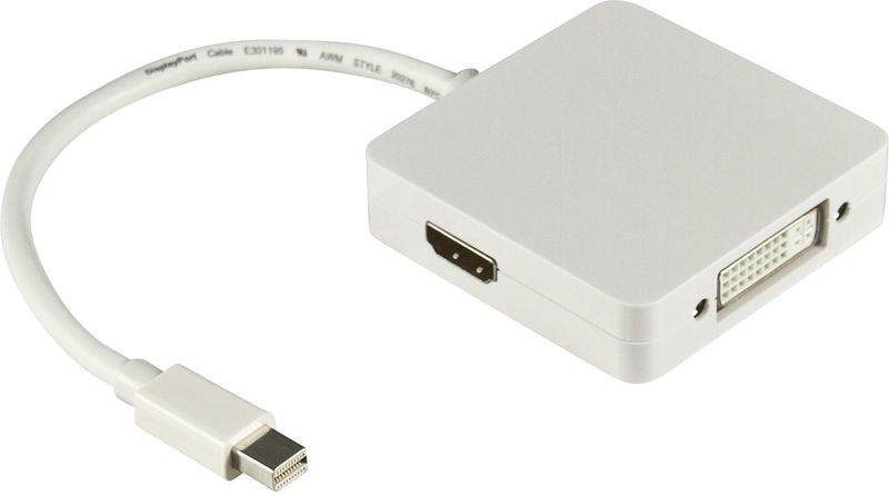 Mini DisplayPort to DVI-I/HDMI/DisplayPort, Ultra HD at 30Hz
