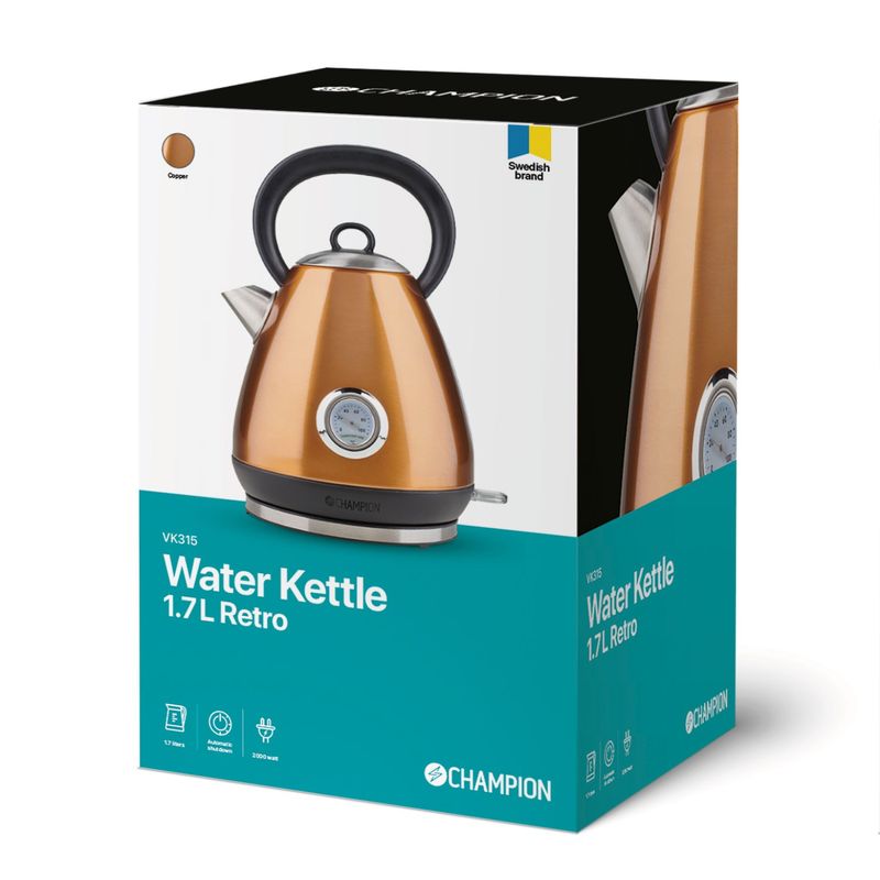 Retro Copper 1.7L Kettle