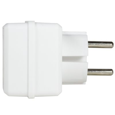 Grenuttag med 4st Euro-uttag Vit