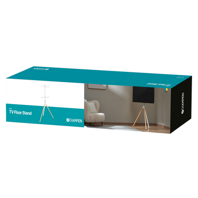 Floor standing TV mount Wooden legs