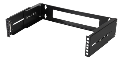 DELTACO 19” väggstativ med justerbart djup, 2U, 15kg last, stål