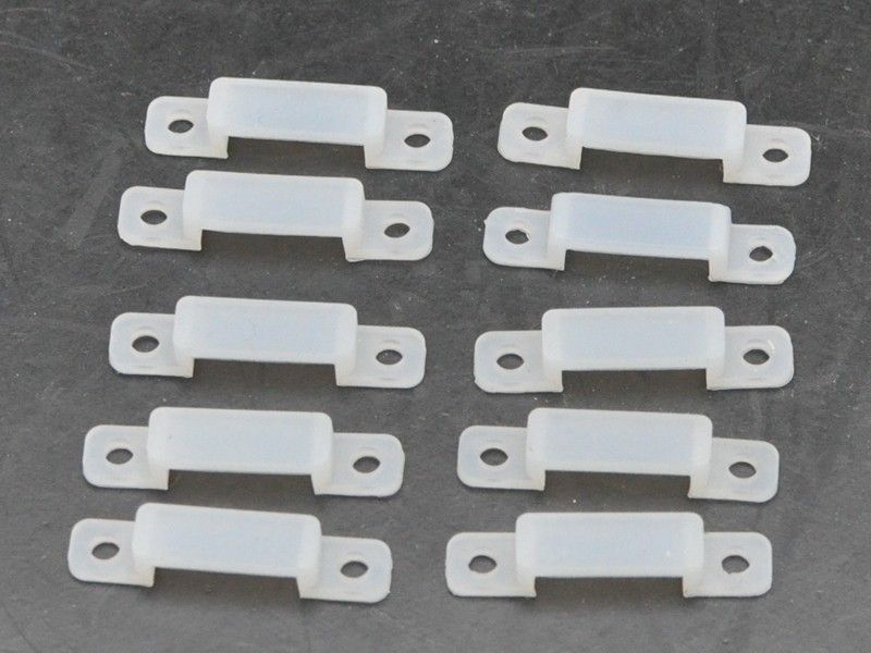 Silicone clip for LED strip with silicone tubing - 10 pack