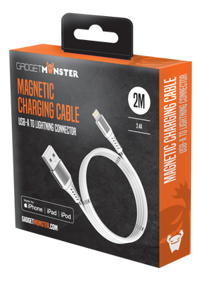 Magnetisk USB-A-lightning laddkabel, 2m
